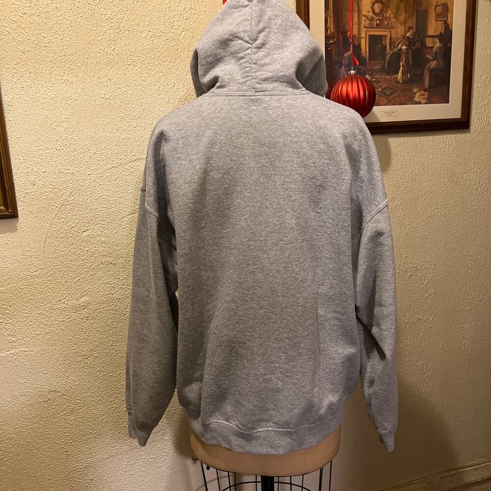 Men's Gildan Heavy Blend Gray Pullover Fleece Hoodie Size XL - Picture 9 of 10